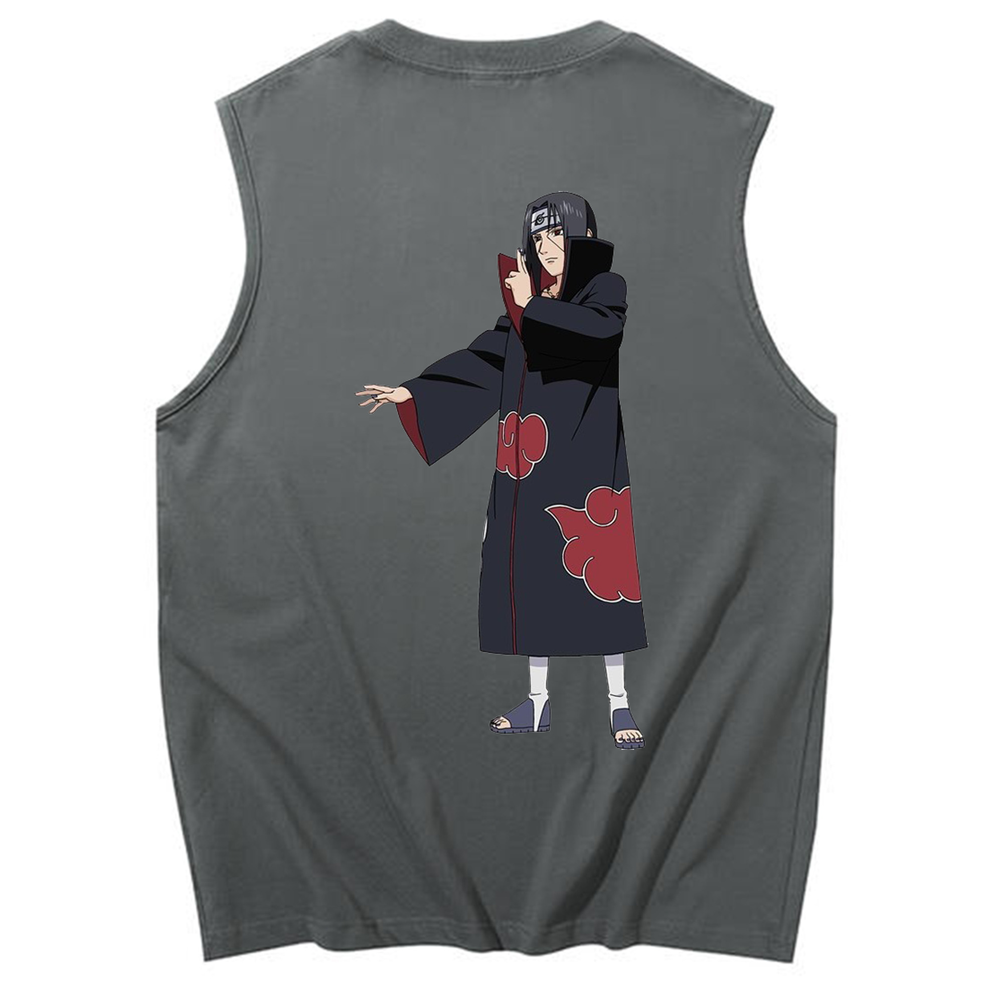 （画像用） NARUTO -ナルト- うちは イタチ Uchiha Itachi コットン100％タンクトップ（背面プリント）
